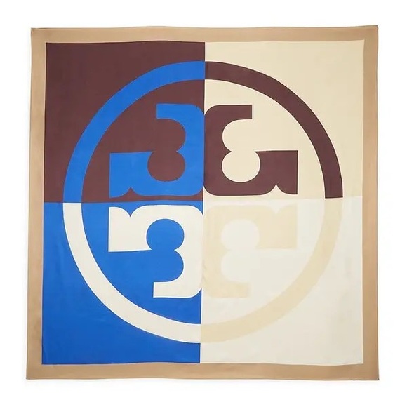 Tory Burch Colorblock Silk Double faced women scarf 132 cms
